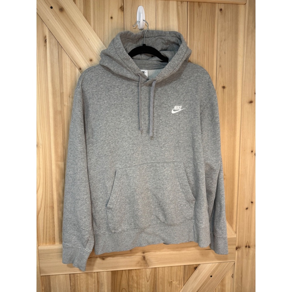 Nike Sportswear Club Fleece Hoodie Grey Mens Medium BV2654-063